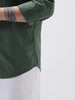 Plus Men's Sage Green Cotton Full Sleeve Regular Fit Casual Solid Shirt