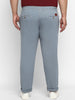 Plus Men's Light Blue Cotton Regular Fit Casual Chino Pants Stretch