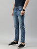 Men's Light Blue Slim Fit Whisker Washed Jeans Stretchable