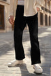 Men's Black Washed Bootcut Jeans Stretchable