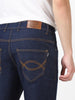 Men's Dark Blue Washed Bootcut Jeans Stretchable