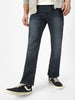 Men's Dark Grey Washed Bootcut Jeans Stretchable
