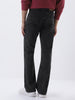 Men's Black Washed Bootcut Jeans Stretchable