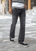 Men's Dark Grey Washed Bootcut Jeans Stretchable