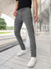 Men's Light Grey Regular Fit Washed Jeans Stretchable