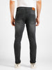 Men's Dark Grey Regular Fit Washed Jeans Stretchable