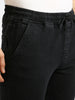 Men's Black Regular Fit Washed Jogger Jeans Stretchable