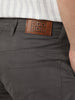 Men's Dark Grey Regular Fit Solid Cargo Chino Pant with 6 Pockets