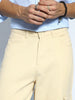 Men's Beige Loose Baggy Fit Cargo Chino Pant with 8 Pockets Stretchable