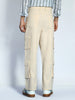 Men's Cream Loose Baggy Fit Cargo Chino Pant with 8 Pockets Stretchable