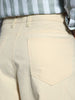Men's Cream Loose Baggy Fit Cargo Chino Pant with 8 Pockets Stretchable