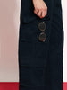 Men's Navy Loose Baggy Fit Cargo Chino Pant with 8 Pockets Stretchable