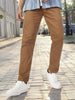 Men's Dark Khaki Slim Fit Casual Trouser