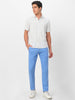 Men's Sky Blue Slim Fit Casual Chino Pants Stretch