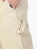 Men's Cream Loose Baggy Fit Solid Carpenter Trouser Pant with 5 Pockets Non-Stretchable