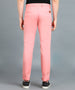 Men's Pink Cotton Slim Fit Casual Chinos Trousers