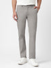 Men's Grey Cotton Slim Fit Casual Chinos Trousers