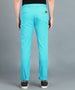 Men's Blue Cotton Slim Fit Casual Chinos Trousers