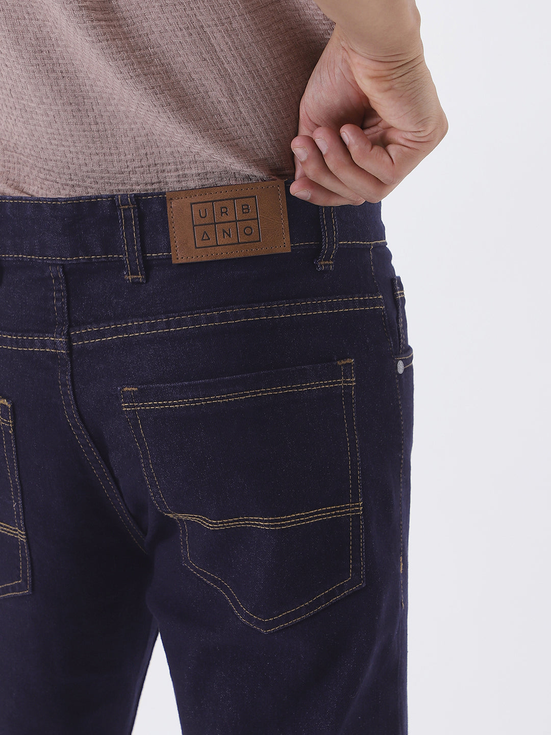 Men's Dark Blue Slim Fit Denim Jeans Stretchable