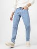 Men's Ice Blue Slim Fit Washed Jeans Stretchable