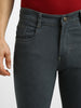 Men's Grey Slim Fit Washed Jeans Stretchable