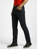Men's Dark Grey Regular Fit Washed Jeans Stretchable