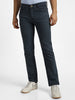 Men's Grey Regular Fit Washed Jeans Stretchable