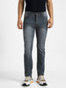 Men's Grey Regular Fit Washed Jeans Stretchable