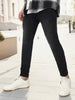 Men's Black Slim Fit Washed Jogger Jeans Stretchable