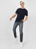 Men's Grey Slim Fit Stretchable Jogger Jeans