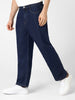 Men's Dark Blue Loose Fit Washed Jeans Non-Stretchable