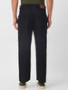 Men's Black Loose Fit Cargo Jeans with 6 Pockets Non-Stretchable
