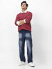 Men's Navy Loose Baggy Fit Washed Cargo Jeans with 7 Pockets Non-Stretchable