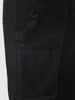 Men's Black Loose Fit Cargo Carpenter Jeans With 6 Pockets Non-Stretchable