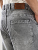 Men's Light Grey Loose Fit Cargo Carpenter Jeans With 6 Pockets Non-Stretchable