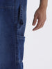 Men's Blue Loose Fit Cargo Carpenter Jeans With 6 Pockets Non-Stretchable