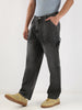 Men's Grey Loose Fit Cargo Carpenter Jeans With 6 Pockets Non-Stretchable