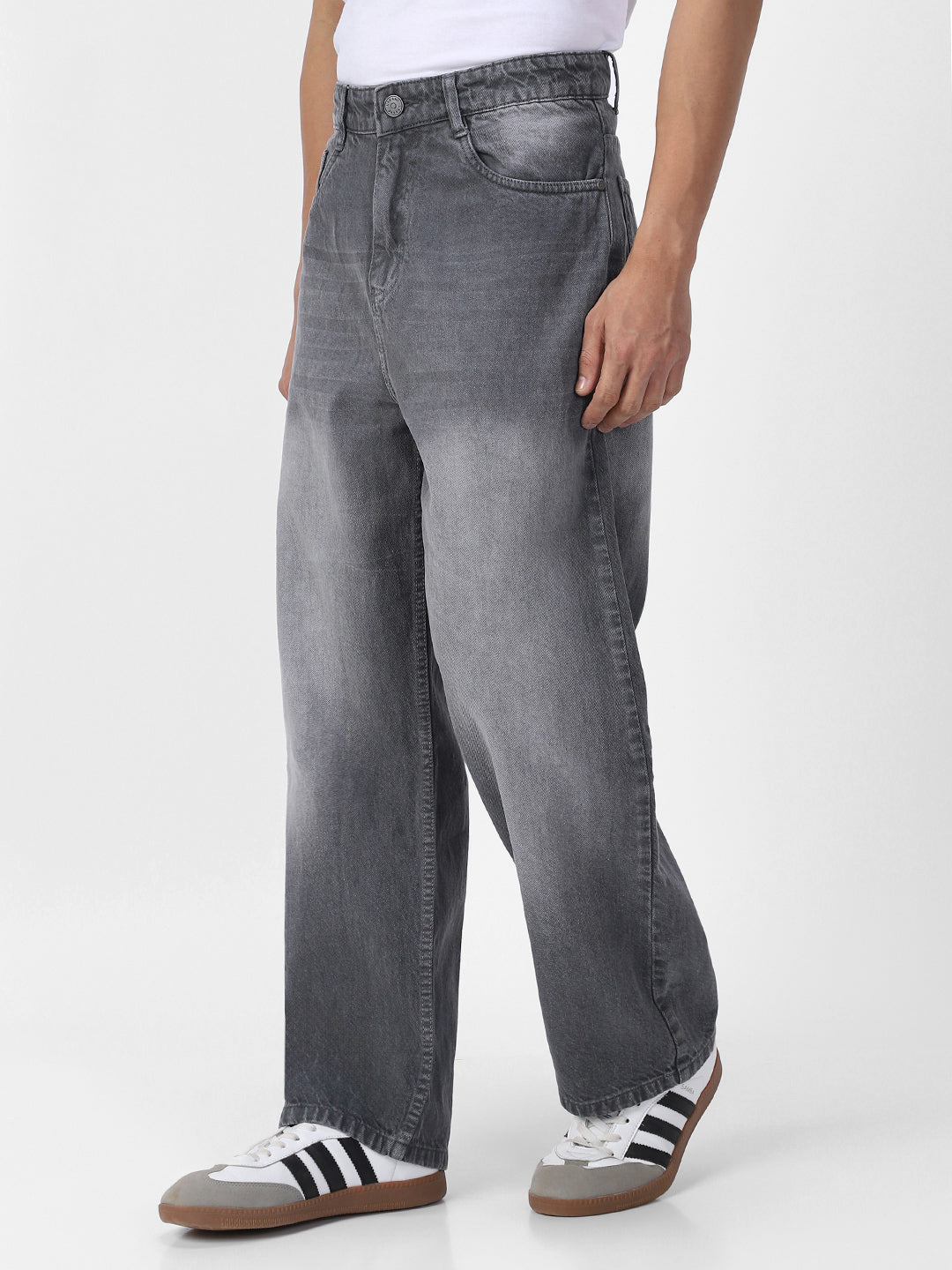 Loose Fit Jeans Light Gray Jeans Mens Bershka Tapered Loose Fit