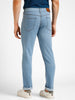 Men's Light Blue Slim Fit Washed Jeans Stretchable