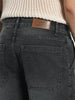 Men's Grey Regular Fit Washed Cargo Jeans With 6 Pockets Stretchable