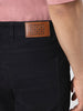 Men's Black Straight Fit Washed Jeans Stretchable