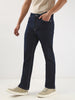 Men's Dark Blue Straight Fit Washed Jeans Stretchable