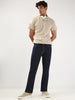Men's Dark Blue Straight Fit Washed Jeans Stretchable