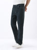 Men's Dark Grey Straight Fit Washed Jeans Stretchable