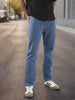 Men's Light Blue Straight Fit Washed Jeans Stretchable