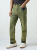 Men's Ice Blue Straight Fit Heavy Washed Jeans Stretchable