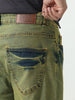 Men's Ice Blue Straight Fit Heavy Washed Jeans Stretchable
