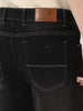 Men's Black Straight Fit Washed Jeans Stretchable