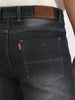 Men's Dark Grey Straight Fit Washed Jeans Stretchable