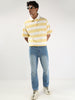 Men's Light Blue Straight Fit Washed Jeans Stretchable
